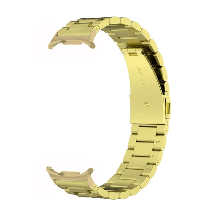 For Samsung Galaxy Watch8 / Watch8 Classic Three Beads Stainless Steel Watch Band with Removal Tool(Gold) - free shipping - PMC TechLife - Order now!