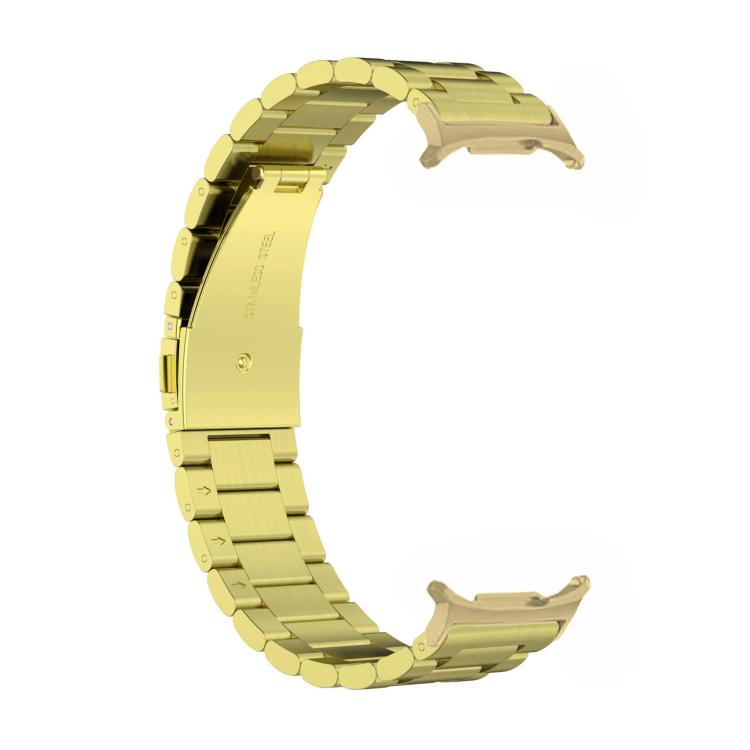 For Samsung Galaxy Watch8 / Watch8 Classic Three Beads Stainless Steel Watch Band with Removal Tool(Gold) - free shipping - PMC TechLife - Order now!