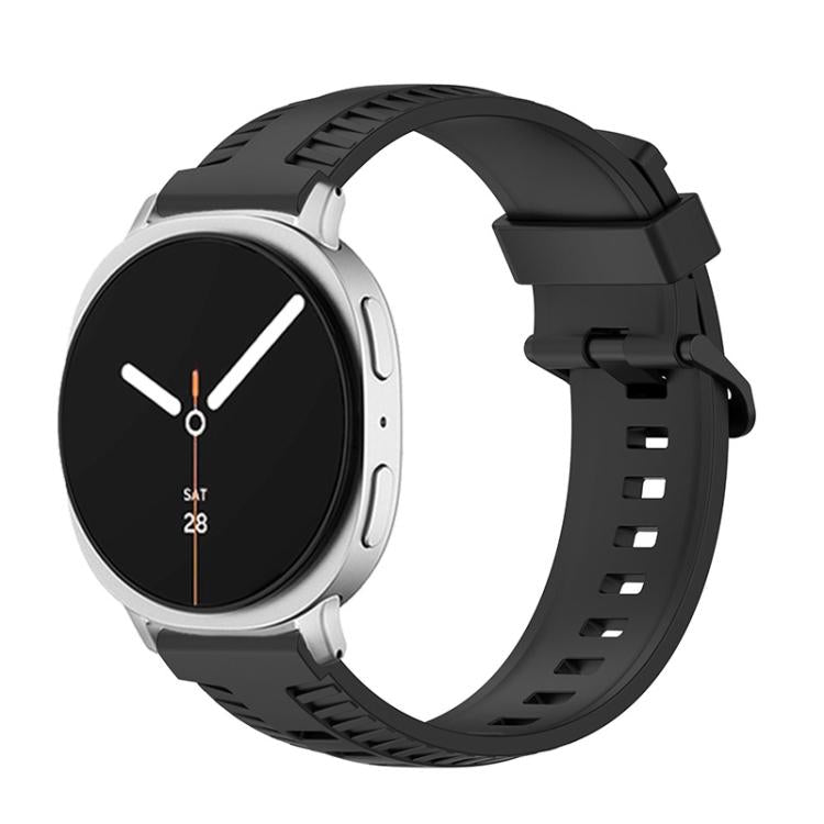 For Samsung Galaxy Watch8 / Watch8 Classic Tire Texture Silicone Watch Band(Black) - free shipping - PMC TechLife - Order now!