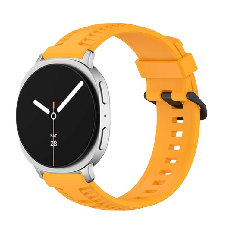 For Samsung Galaxy Watch8 / Watch8 Classic Tire Texture Silicone Watch Band(Amber Yellow) - free shipping - PMC TechLife - Order now!