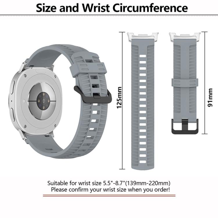 For Samsung Galaxy Watch8 / Watch8 Classic Tire Texture Silicone Watch Band(White) - free shipping - PMC TechLife - Order now!