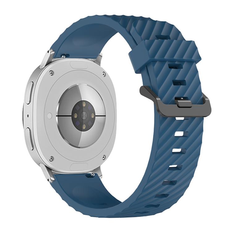 For Samsung Galaxy Watch8 / Watch8 Classic Black Buckle Spruce Silicone Watch Band(Dark Blue) - free shipping - PMC TechLife - Order now!