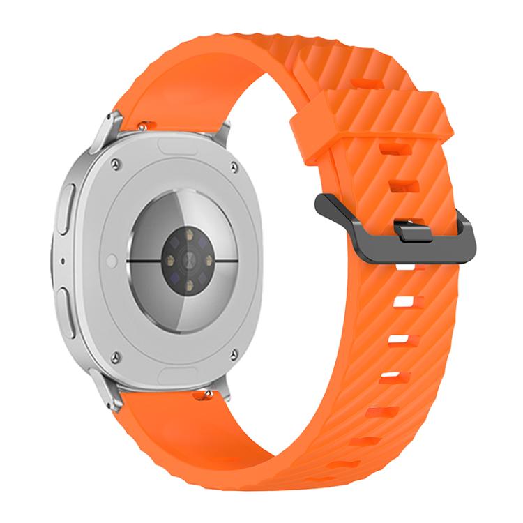 For Samsung Galaxy Watch8 / Watch8 Classic Black Buckle Spruce Silicone Watch Band(Orange) - free shipping - PMC TechLife - Order now!