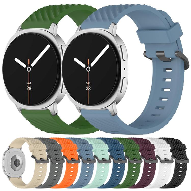 For Samsung Galaxy Watch8 / Watch8 Classic Black Buckle Spruce Silicone Watch Band(Army Green) - free shipping - PMC TechLife - Order now!