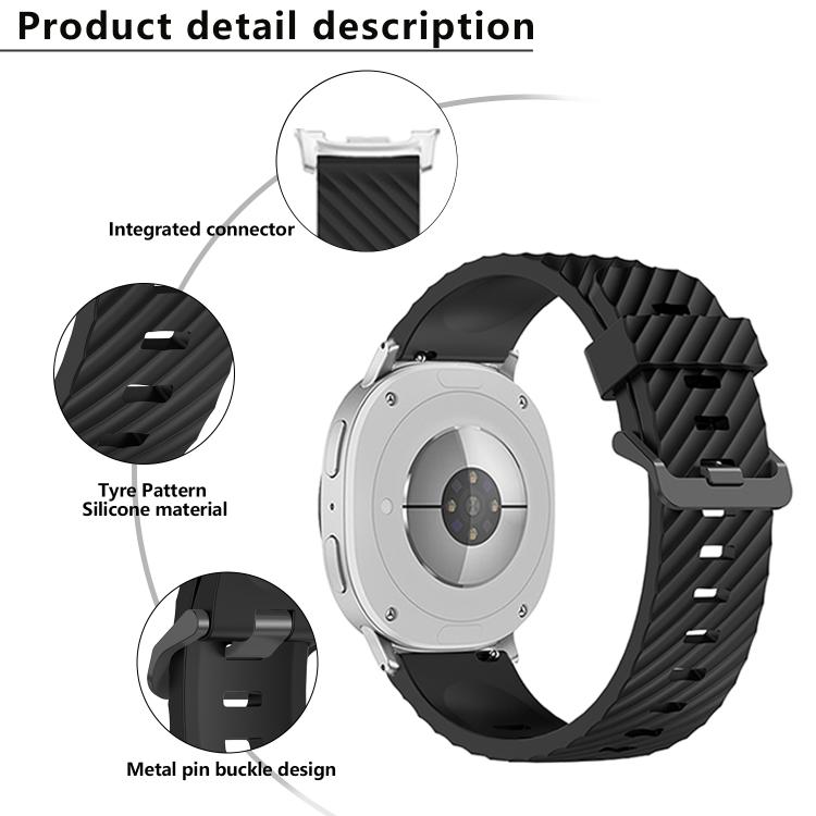 For Samsung Galaxy Watch8 / Watch8 Classic Black Buckle Spruce Silicone Watch Band(Army Green) - free shipping - PMC TechLife - Order now!