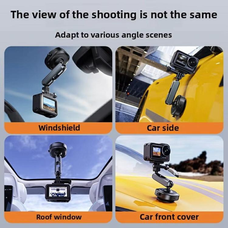 DJ-1  Car Mount Aluminum Alloy Action Camera Holder Electric Vacuum Suction Cup Bracket - free shipping - PMC TechLife - Order now!