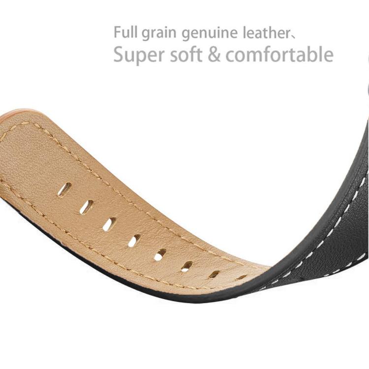 For Samsung Galaxy Watch8 / Watch8 Classic Round Tail Square Buckle Leather Watch Band(Black) - free shipping - PMC TechLife - Order now!