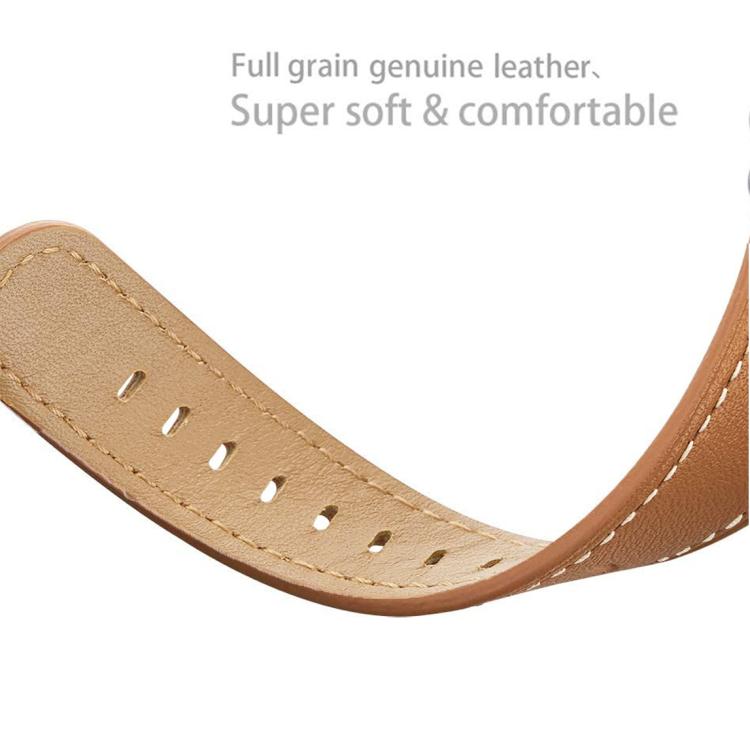 For Samsung Galaxy Watch8 / Watch8 Classic Round Tail Square Buckle Leather Watch Band(Brown) - free shipping - PMC TechLife - Order now!