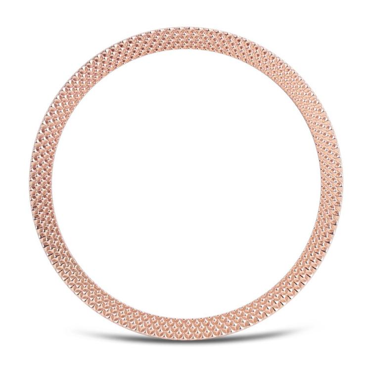 For Samsung Galaxy Watch8 44mm Rhombic Texture Bezel and Wavy Grain Stitched Color Buckle Silicone Watch Band(Pink Rose Gold) - free shipping - PMC TechLife - Order now!
