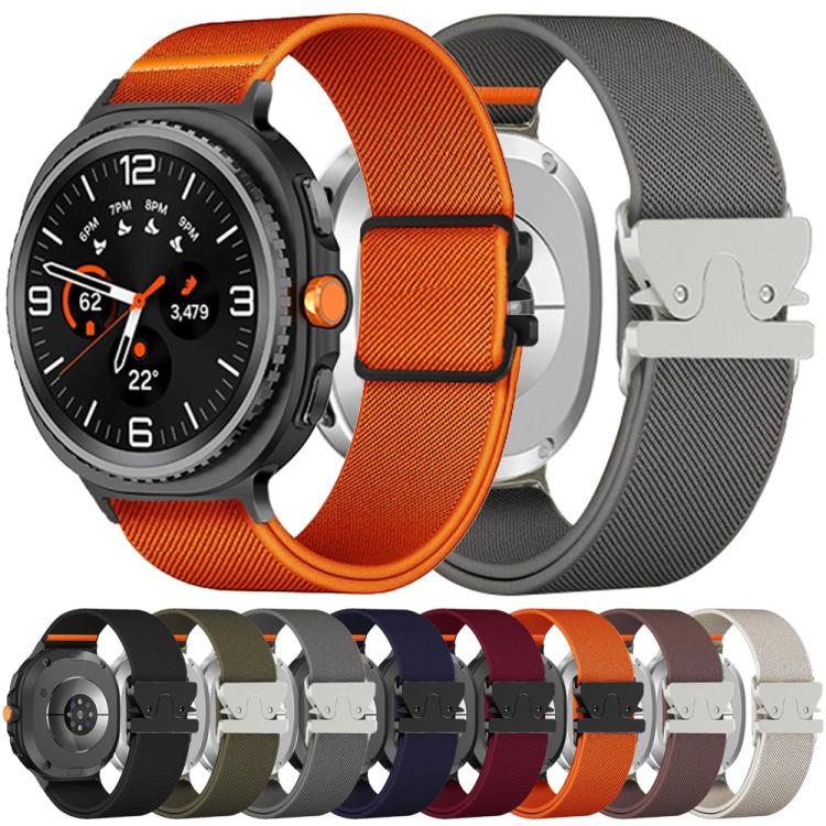 For Samsung Galaxy Watch8 / Watch8 Classic Parachute Buckle Stretch Nylon Watch Band(Dark Gray) - free shipping - PMC TechLife - Order now!
