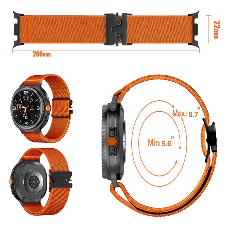 For Samsung Galaxy Watch8 / Watch8 Classic Parachute Buckle Stretch Nylon Watch Band(Dark Gray) - free shipping - PMC TechLife - Order now!