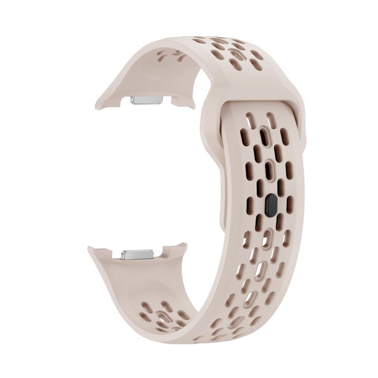 For Samsung Galaxy Watch8 40mm Diamond Bezel and Black Reverse Buckle Silicone Watch Band(Starlight Silver) - free shipping - PMC TechLife - Order now!