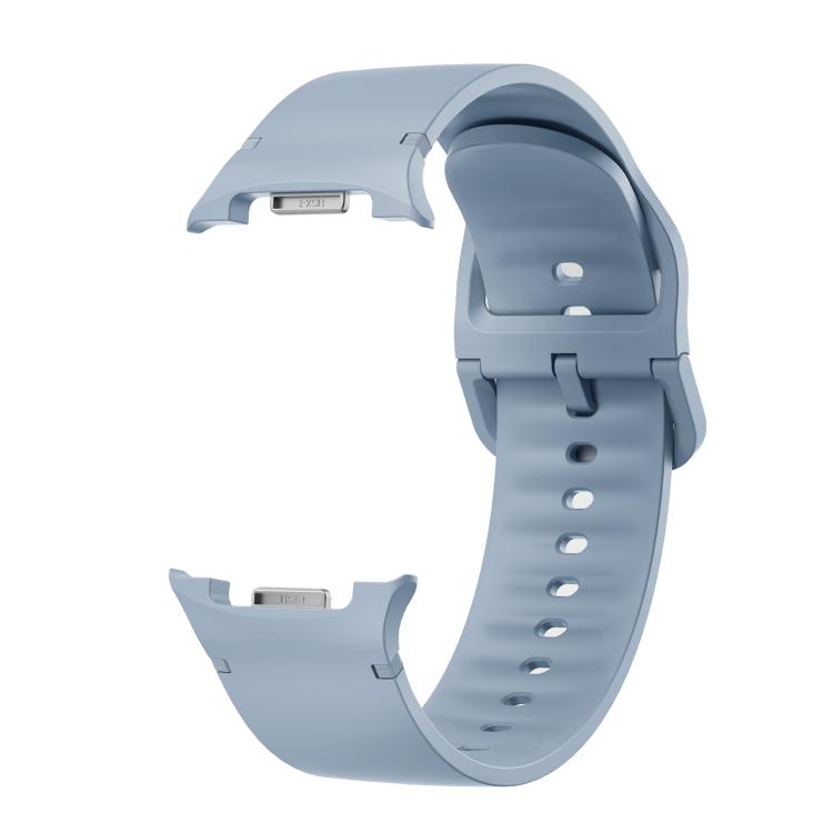 For Samsung Galaxy Watch8 44mm Speed Bezel and Solid Color Stitched Silicone Watch Band(Jewel Blue Silver) - free shipping - PMC TechLife - Order now!