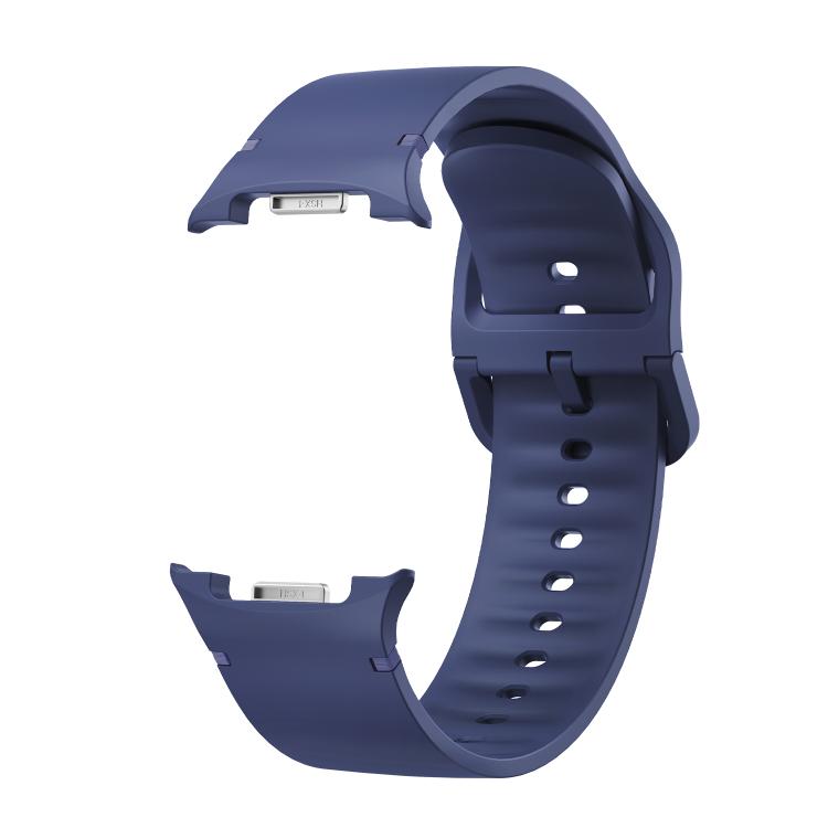 For Samsung Galaxy Watch8 44mm Speed Bezel and Solid Color Stitched Silicone Watch Band(Midnight Blue Black) - free shipping - PMC TechLife - Order now!