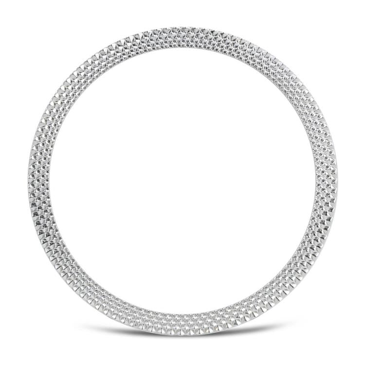 For Samsung Galaxy Watch8 44mm Rhombic Texture Bezel and Solid Color Stitched Silicone Watch Band(Gray Silver) - free shipping - PMC TechLife - Order now!