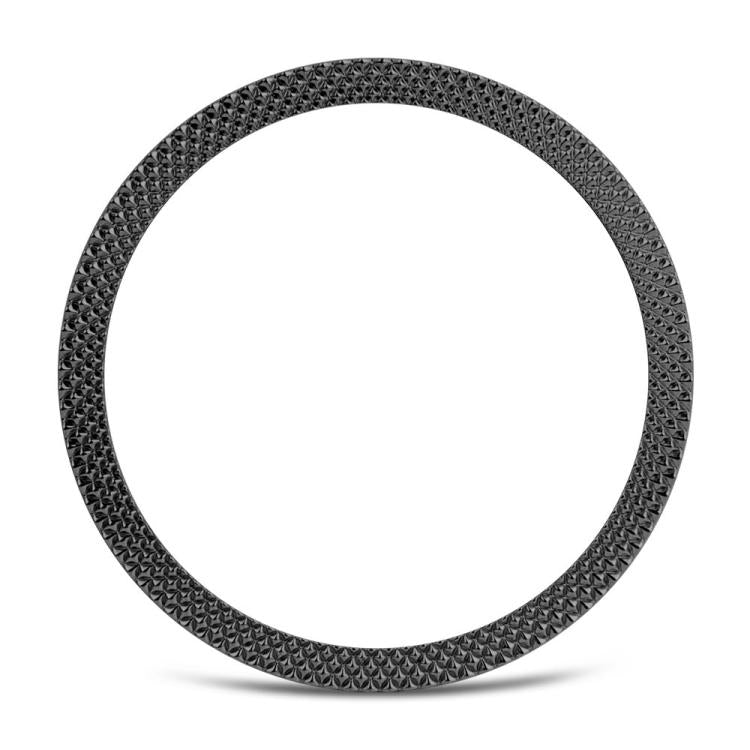 For Samsung Galaxy Watch8 40mm Rhombic Texture Bezel and Solid Color Stitched Silicone Watch Band(Black Black) - free shipping - PMC TechLife - Order now!