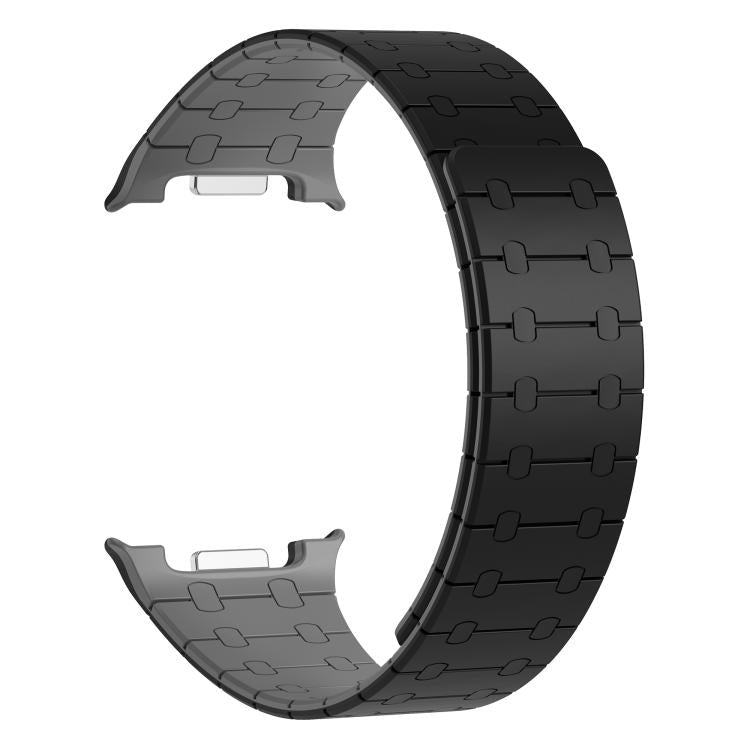 For Samsung Galaxy Watch8 / Watch8 Classic Integrated Magnetic Silicone Watch Band(Black+Gray) - free shipping - PMC TechLife - Order now!