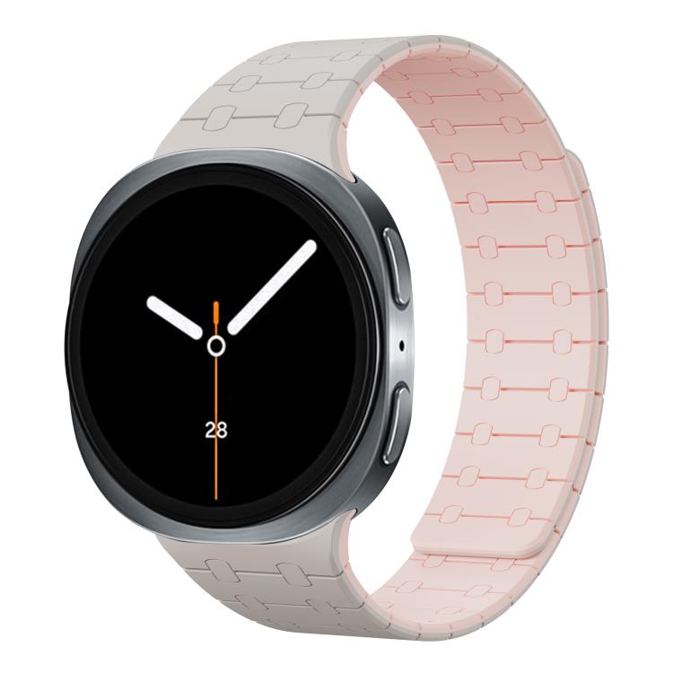 For Samsung Galaxy Watch8 / Watch8 Classic Integrated Magnetic Silicone Watch Band(Starlight+Pink) - free shipping - PMC TechLife - Order now!