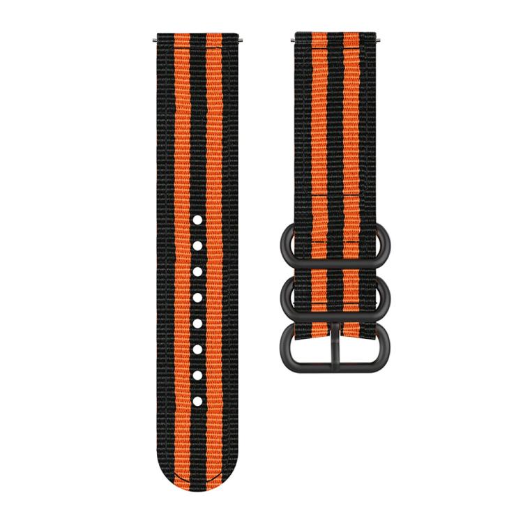 For Garmin Venu X1 Ring Buckle Nylon Canvas Watch Band(Black Orange) - free shipping - PMC TechLife - Order now!