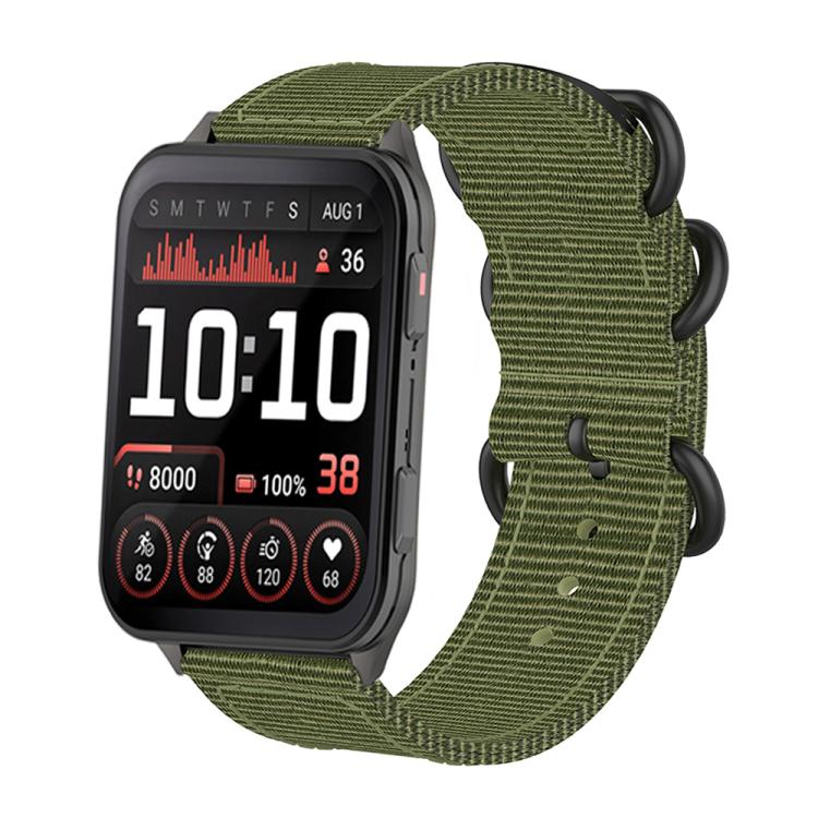 For Garmin Venu X1 Ring Buckle Nylon Canvas Watch Band(Army Green) - free shipping - PMC TechLife - Order now!