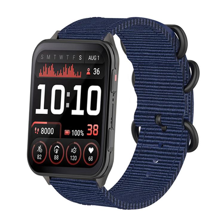 For Garmin Venu X1 Ring Buckle Nylon Canvas Watch Band(Midnight Blue) - free shipping - PMC TechLife - Order now!