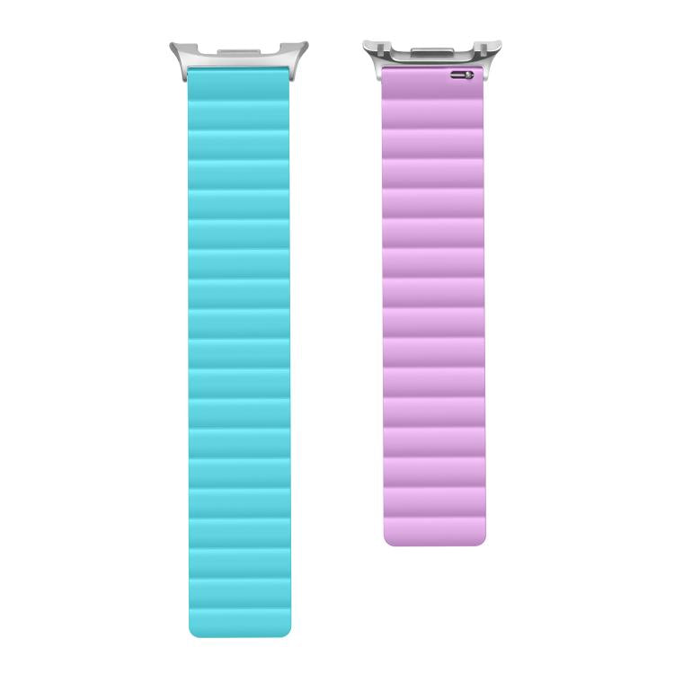 For Samsung Galaxy Watch8 / Watch8 Classic Magnetic Silicone Watch Band(Blue+Purple) - free shipping - PMC TechLife - Order now!