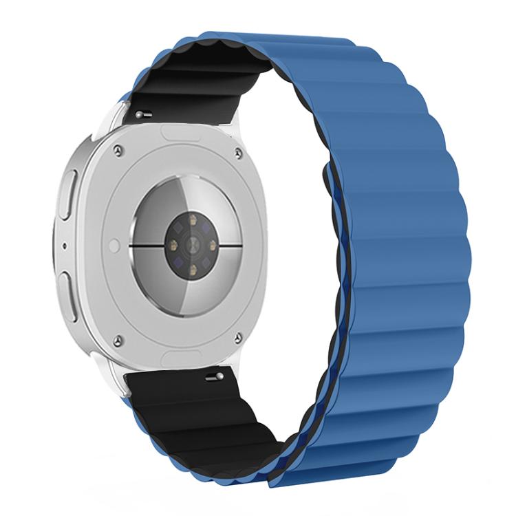For Samsung Galaxy Watch8 / Watch8 Classic Magnetic Silicone Watch Band(Blue+Black) - free shipping - PMC TechLife - Order now!