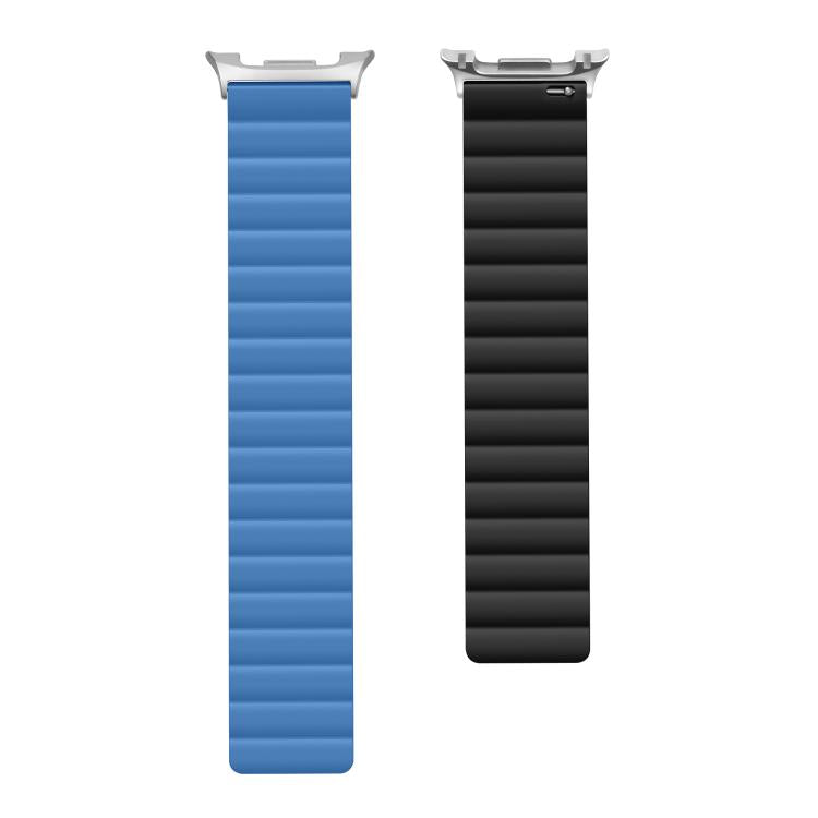 For Samsung Galaxy Watch8 / Watch8 Classic Magnetic Silicone Watch Band(Blue+Black) - free shipping - PMC TechLife - Order now!