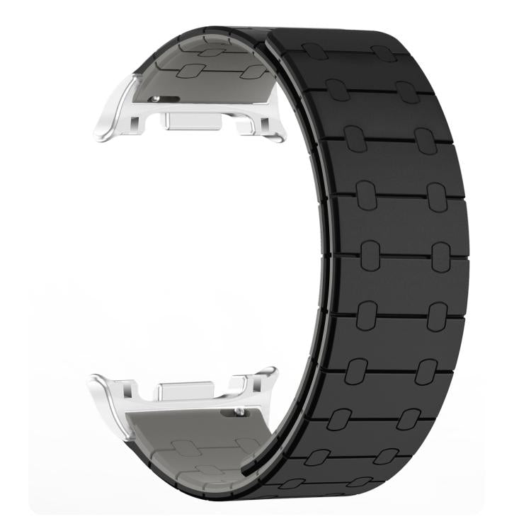 For Samsung Galaxy Watch8 / Watch8 Classic Two Color Loop Magnetic Silicone Watch Band(Black+Gray) - free shipping - PMC TechLife - Order now!