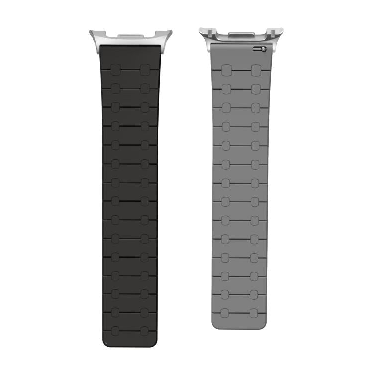 For Samsung Galaxy Watch8 / Watch8 Classic Two Color Loop Magnetic Silicone Watch Band(Black+Gray) - free shipping - PMC TechLife - Order now!