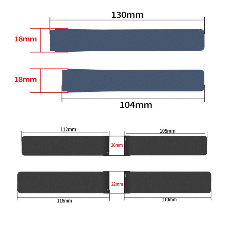 22mm Lychee Texture Soft Magnetic Silicone Watch Band(Blue Gray) - free shipping - PMC TechLife - Order now!