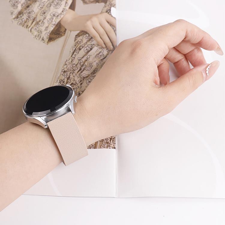 20mm Lychee Texture Soft Magnetic Silicone Watch Band(Stone Color) - free shipping - PMC TechLife - Order now!