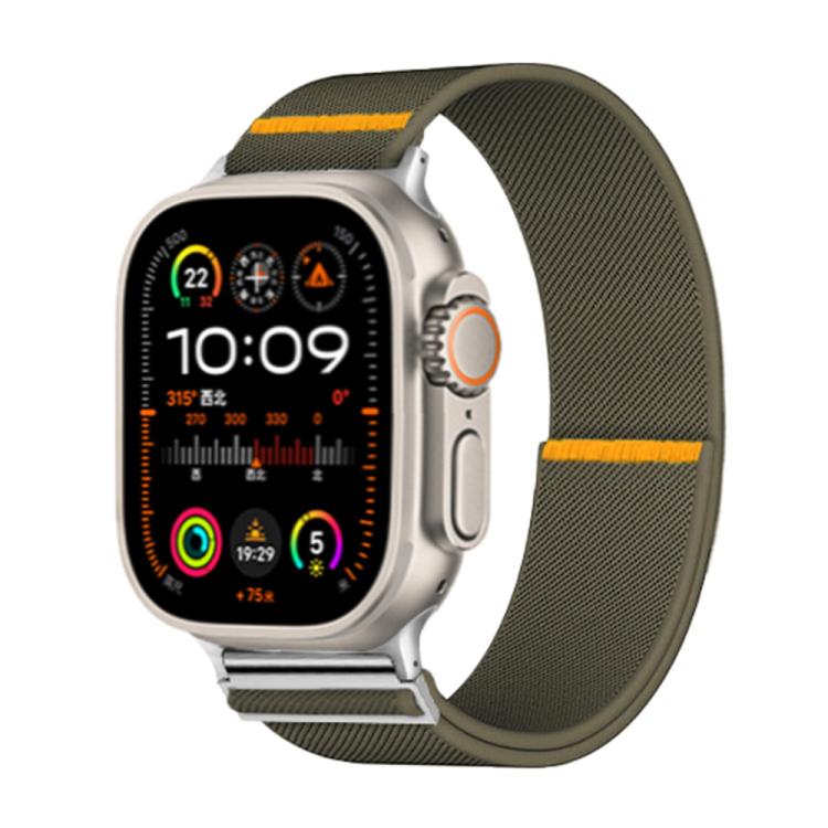 For Apple Watch 46mm / 49mm / 45mm / 44mm Adjustable Single Loop Elastic Nylon Watch Band(Army Green) - free shipping - PMC TechLife - Order now!