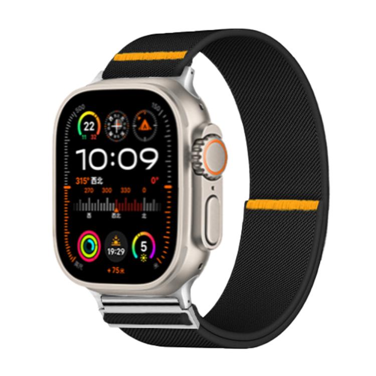 For Apple Watch 46mm / 49mm / 45mm / 44mm Adjustable Single Loop Elastic Nylon Watch Band(Black) - free shipping - PMC TechLife - Order now!
