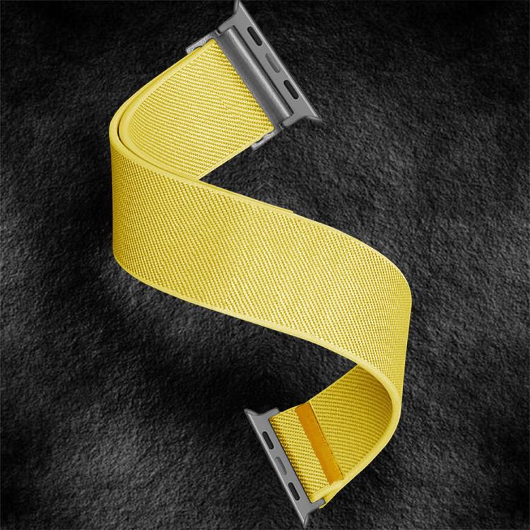 For Apple Watch 42mm / 41mm / 40mm / 38mm Adjustable Single Loop Elastic Nylon Watch Band(Yellow) - free shipping - PMC TechLife - Order now!