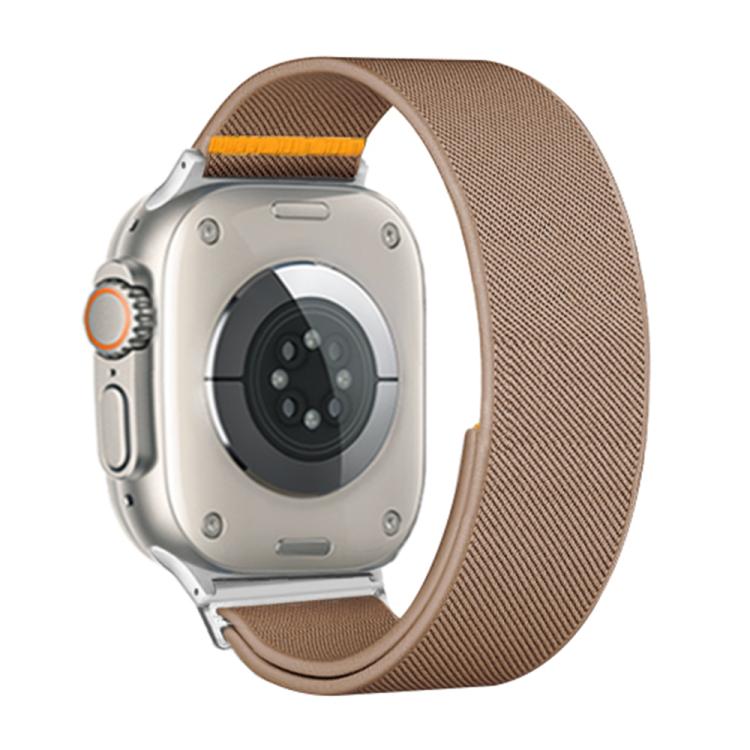 For Apple Watch 42mm / 41mm / 40mm / 38mm Adjustable Single Loop Elastic Nylon Watch Band(Milk Tea) - free shipping - PMC TechLife - Order now!