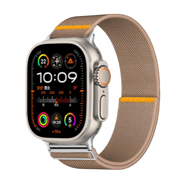 For Apple Watch 42mm / 41mm / 40mm / 38mm Adjustable Single Loop Elastic Nylon Watch Band(Milk Tea) - free shipping - PMC TechLife - Order now!