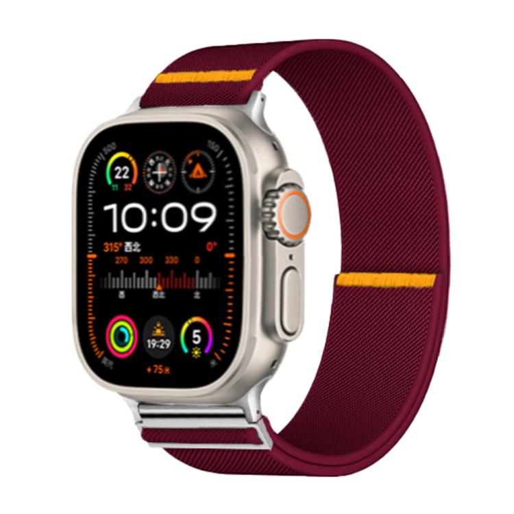 For Apple Watch 42mm / 41mm / 40mm / 38mm Adjustable Single Loop Elastic Nylon Watch Band(Burgundy) - free shipping - PMC TechLife - Order now!