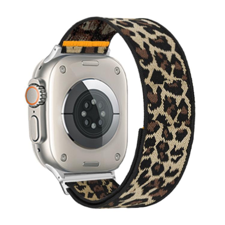 For Apple Watch 42mm / 41mm / 40mm / 38mm Adjustable Single Loop Elastic Nylon Watch Band(Leopard Print) - free shipping - PMC TechLife - Order now!