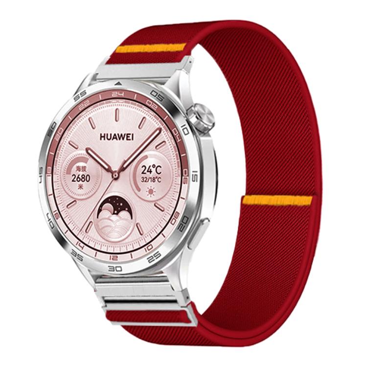 18mm Adjustable Single Loop Elastic Nylon Watch Band(Red) - free shipping - PMC TechLife - Order now!