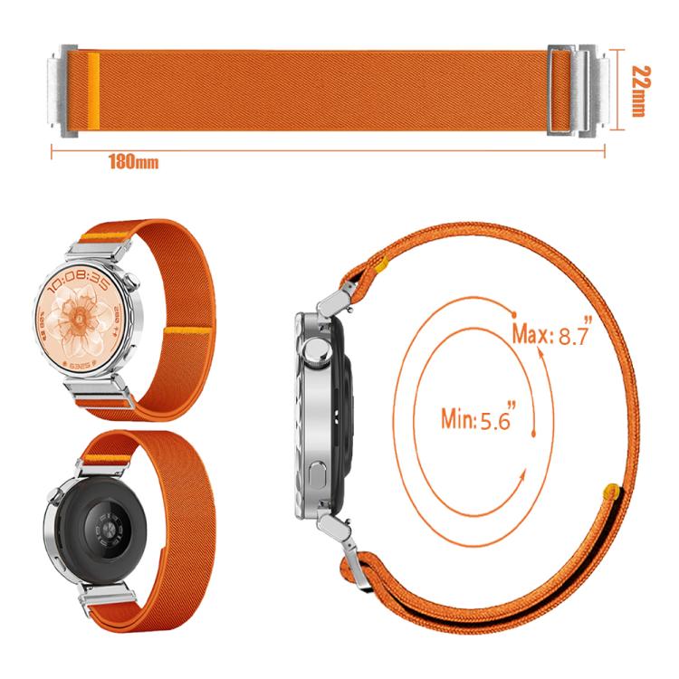 22mm Adjustable Single Loop Elastic Nylon Watch Band(Pink) - free shipping - PMC TechLife - Order now!