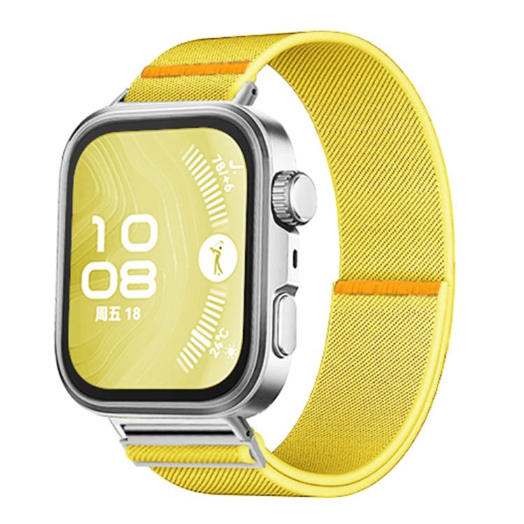 For Huawei Watch Fit3 / Fit4 / Fit4 Pro Adjustable Single Loop Elastic Nylon Watch Band(Yellow) - free shipping - PMC TechLife - Order now!