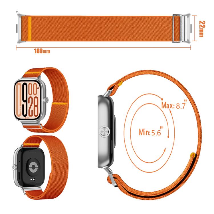 For Xiaomi Smart Band 9 Pro / Redmi Watch 5 Adjustable Single Loop Elastic Nylon Watch Band(Green Red) - free shipping - PMC TechLife - Order now!