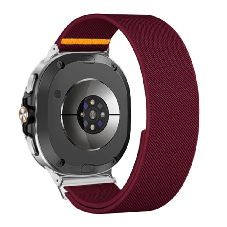 For Samsung Galaxy Watch8 / Watch8 Classic Adjustable Single Loop Elastic Nylon Watch Band(Wine Red) - free shipping - PMC TechLife - Order now!
