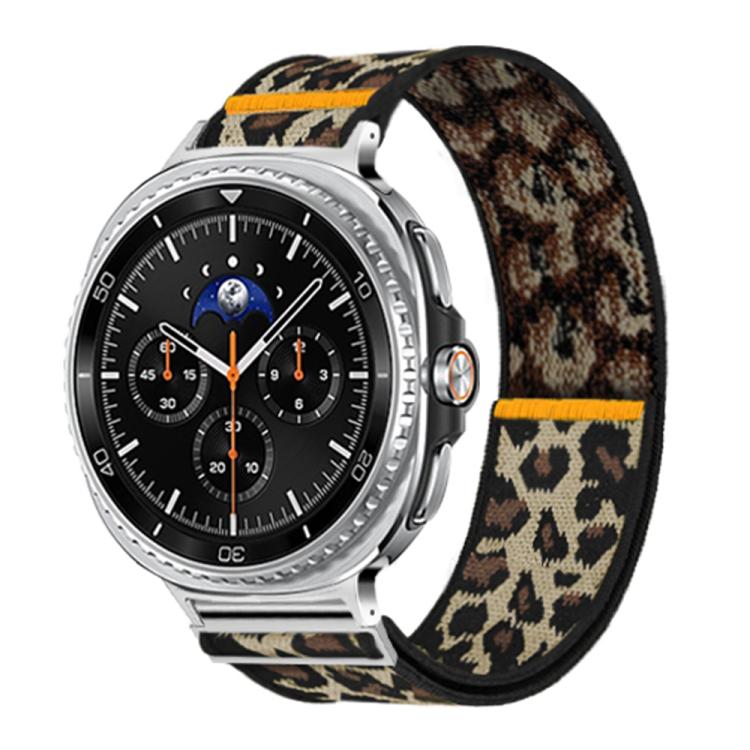 For Samsung Galaxy Watch8 / Watch8 Classic Adjustable Single Loop Elastic Nylon Watch Band(Leopard Print) - free shipping - PMC TechLife - Order now!