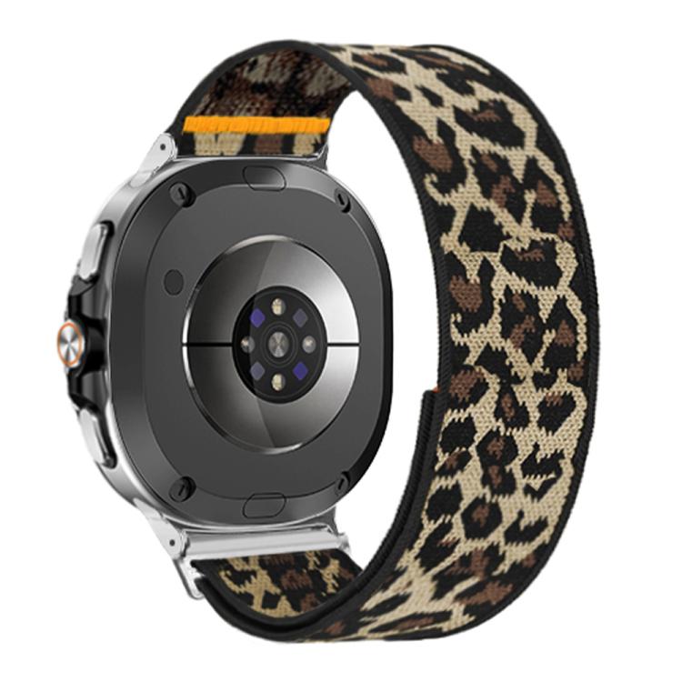 For Samsung Galaxy Watch8 / Watch8 Classic Adjustable Single Loop Elastic Nylon Watch Band(Leopard Print) - free shipping - PMC TechLife - Order now!