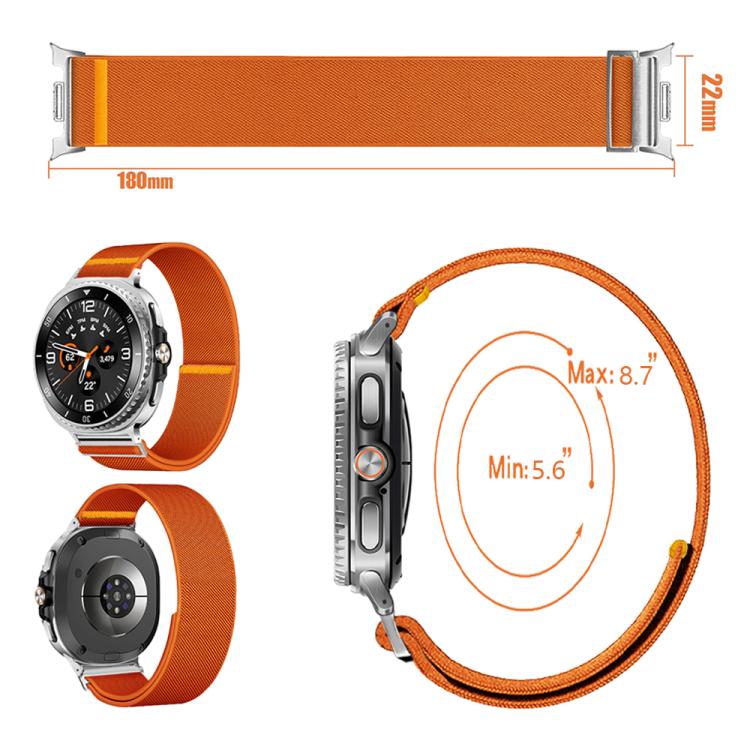 For Samsung Galaxy Watch8 / Watch8 Classic Adjustable Single Loop Elastic Nylon Watch Band(Yellow) - free shipping - PMC TechLife - Order now!