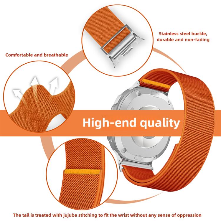 For Samsung Galaxy Watch8 / Watch8 Classic Adjustable Single Loop Elastic Nylon Watch Band(Green Red) - free shipping - PMC TechLife - Order now!