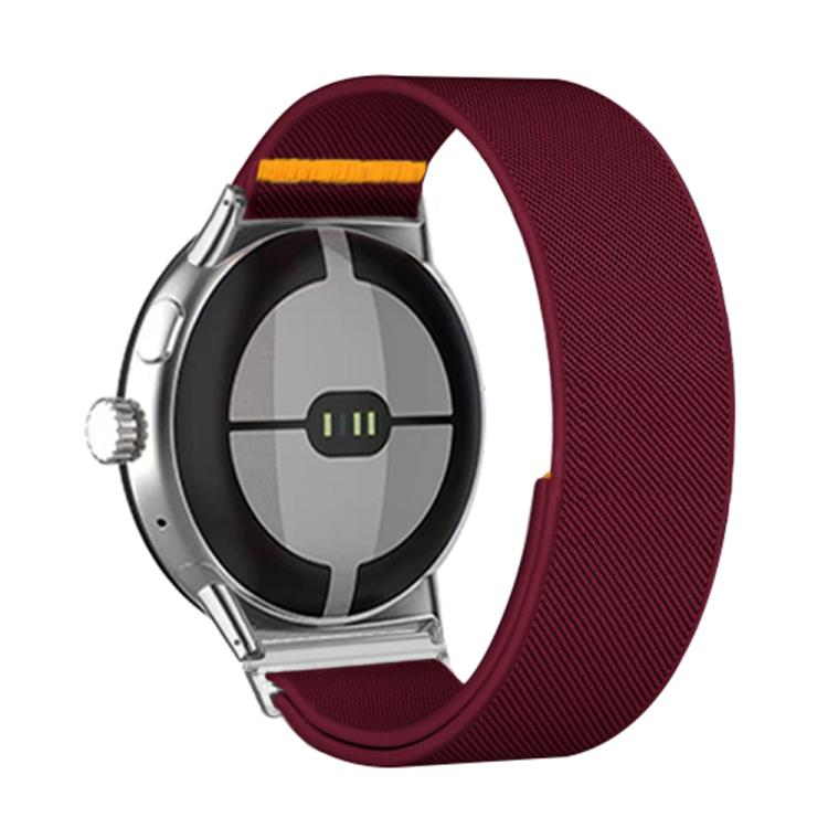 For Google Pixel Watch 3 45mm Adjustable Single Loop Elastic Nylon Watch Band(Wine Red) - free shipping - PMC TechLife - Order now!