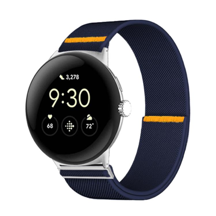 For Google Pixel Watch 3 45mm Adjustable Single Loop Elastic Nylon Watch Band(Dark Blue) - free shipping - PMC TechLife - Order now!